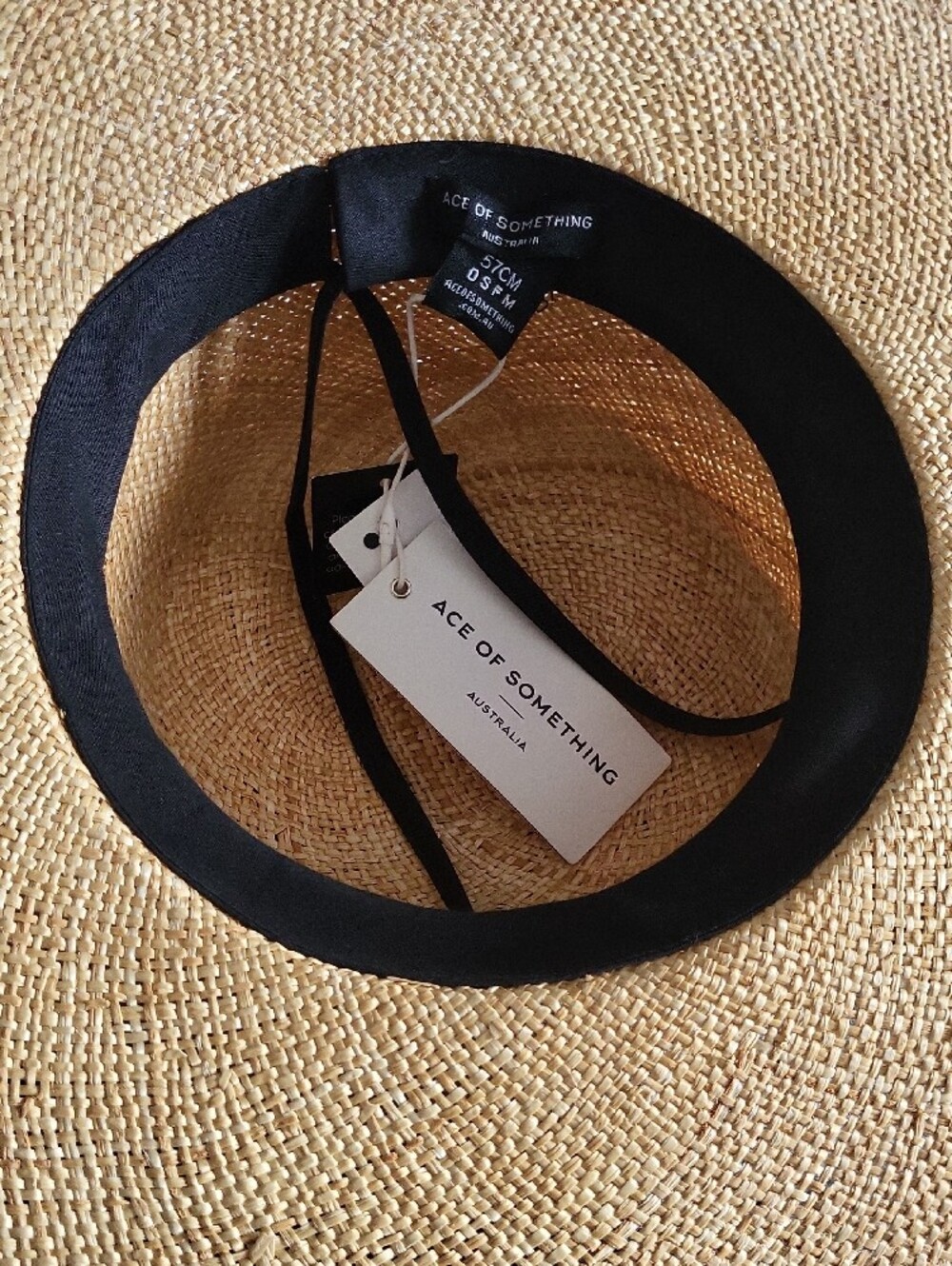 Ace Of Something Leonora Boater Natural Wide-Brim Straw Sun Hat - Picture 15 of 15